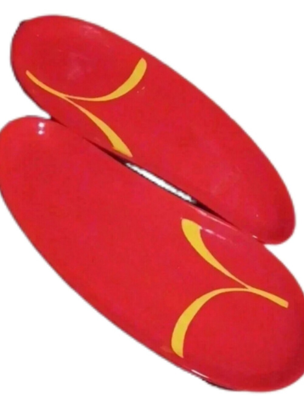 Two Ceramic red decorative plates